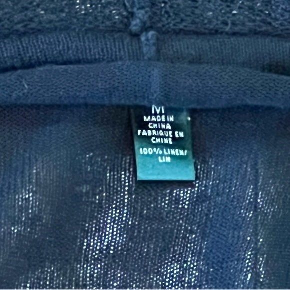 Lauren Ralph Lauren  100% Linen Open Cardigan Size Medium Sweater Light-weight - Picture 10 of 15